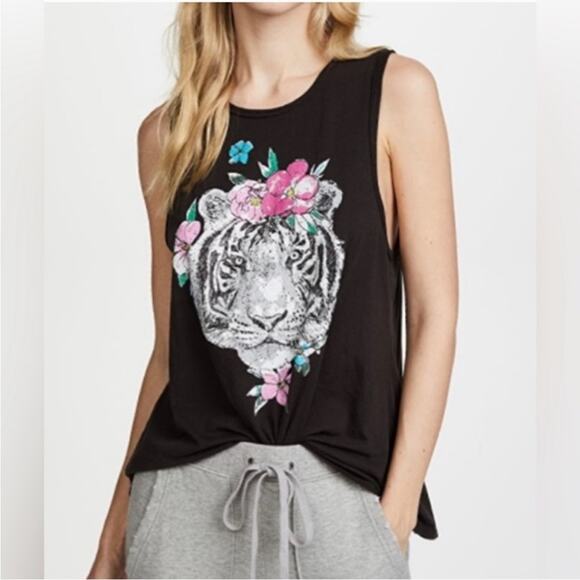 CHASER Gray Garden Tiger Tank Top Size Medium - Picture 1 of 5